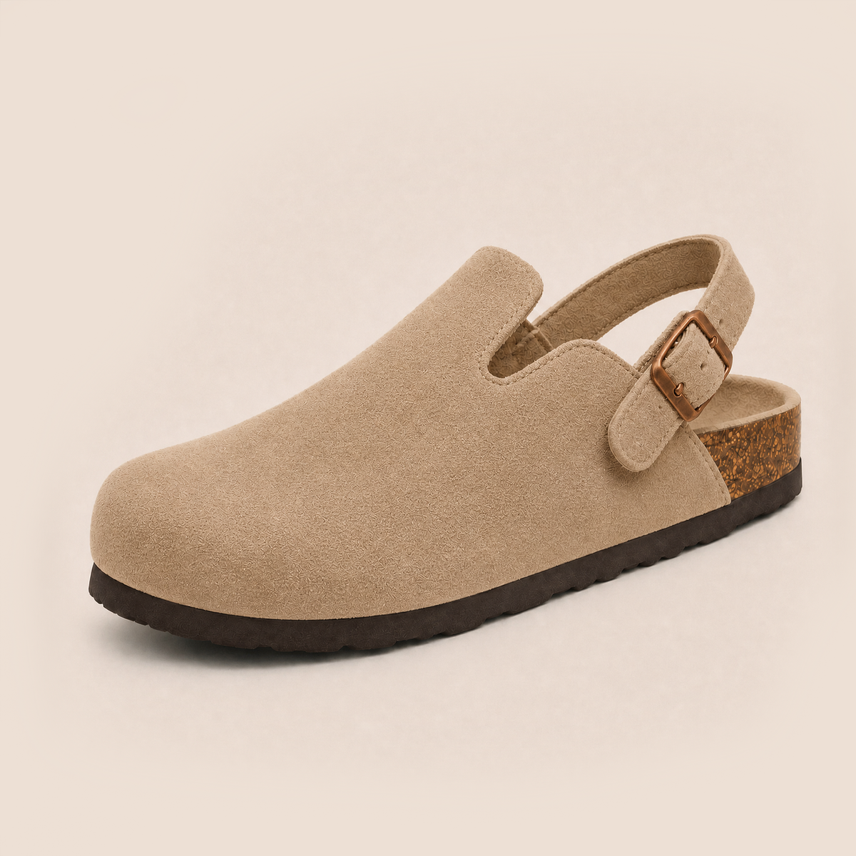 Genuine Suede Backstrap Clogs